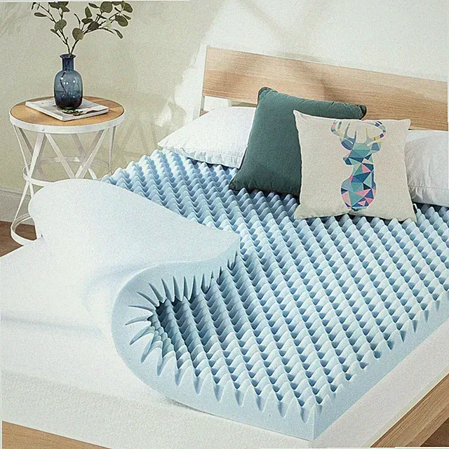 Best Price Mattress 4" Egg Crate Memory Foam Mattress Topper Cooling Gel, King