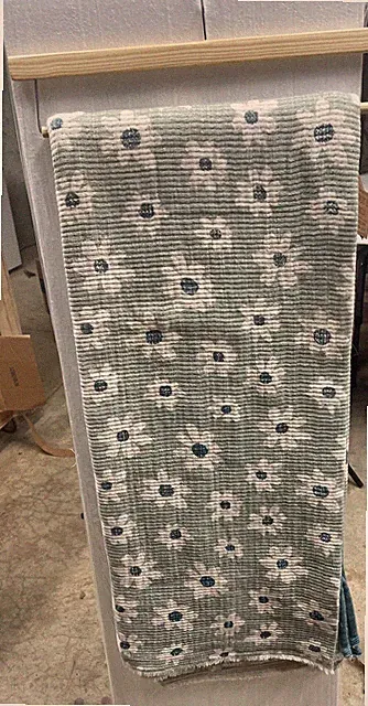 Decorative Floral Throw Blanket 50x60 Sage Green Textured Cotton Indianew Ã¢ââ