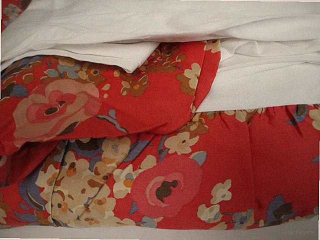 New Ralph Lauren MADELINE Red Floral Ruffled Bedskirt - King