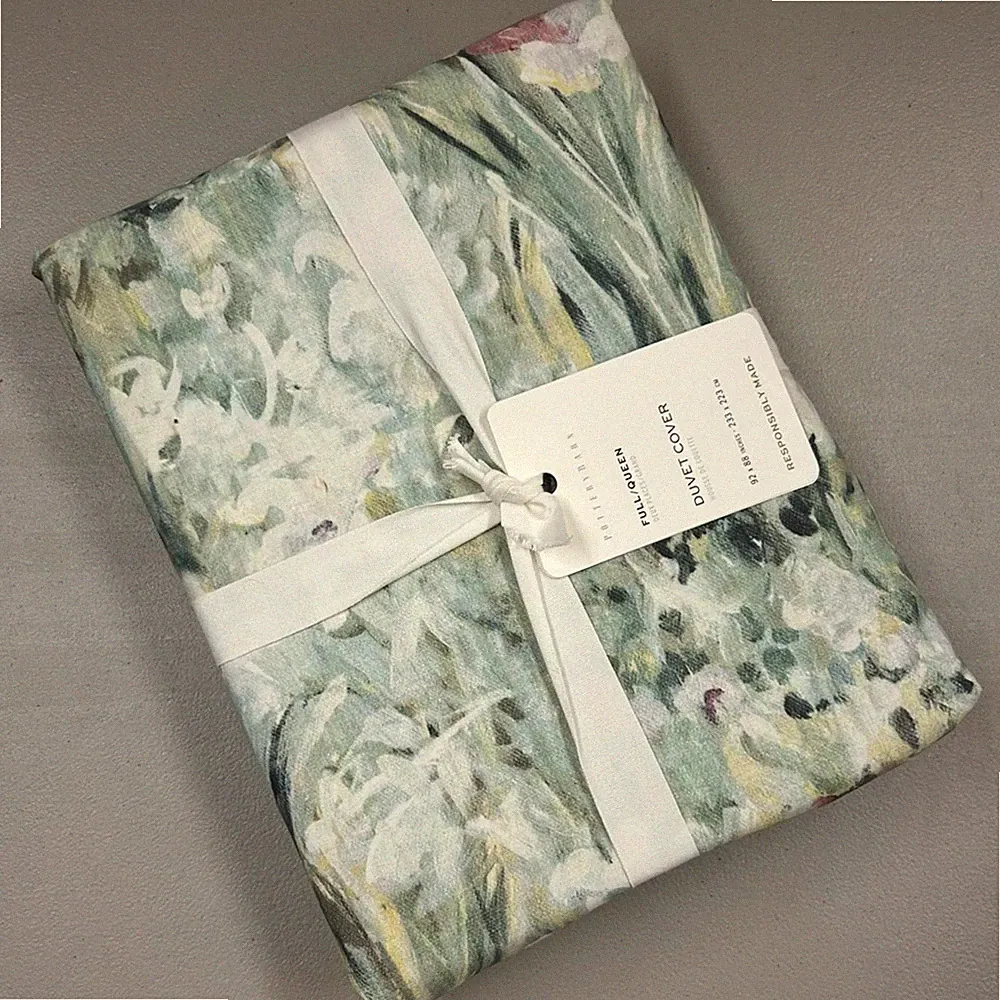 Pottery Barn Giverny Fleur Duvet Cover 2 Standard Sham Floral Bedding Full Queen