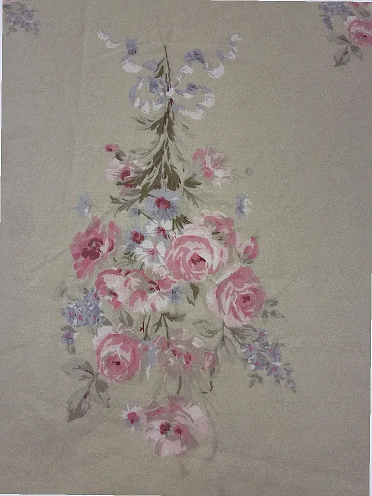 Shabby Chic Duvet Cover FULL Floral Blush Beauty Green Pink Blue COTTON Vintage