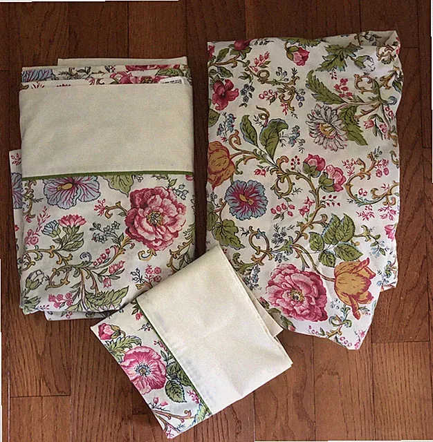 Vintage Springmaid Twin Sheet Set Floral Cottagecore SET 3 English Manor